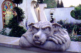 Chapel Garden with gargoyle, Chelsea Flower Show 1998
